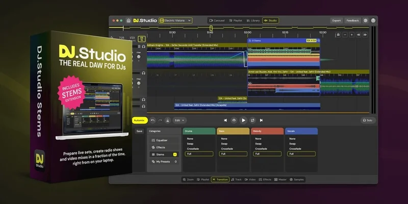 DJ.Studio DJ.STUDIO Pro + Stems Edition interface