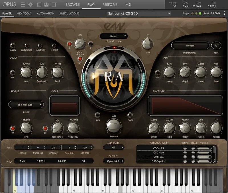 EastWest Ancient Bundle interface