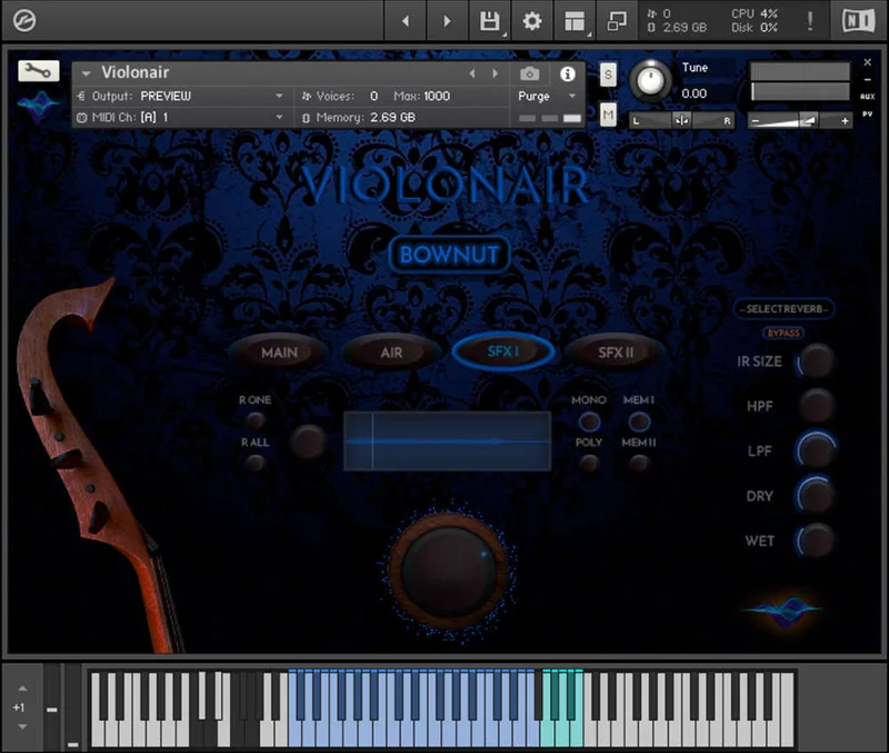 Loot Audio Violonair interface
