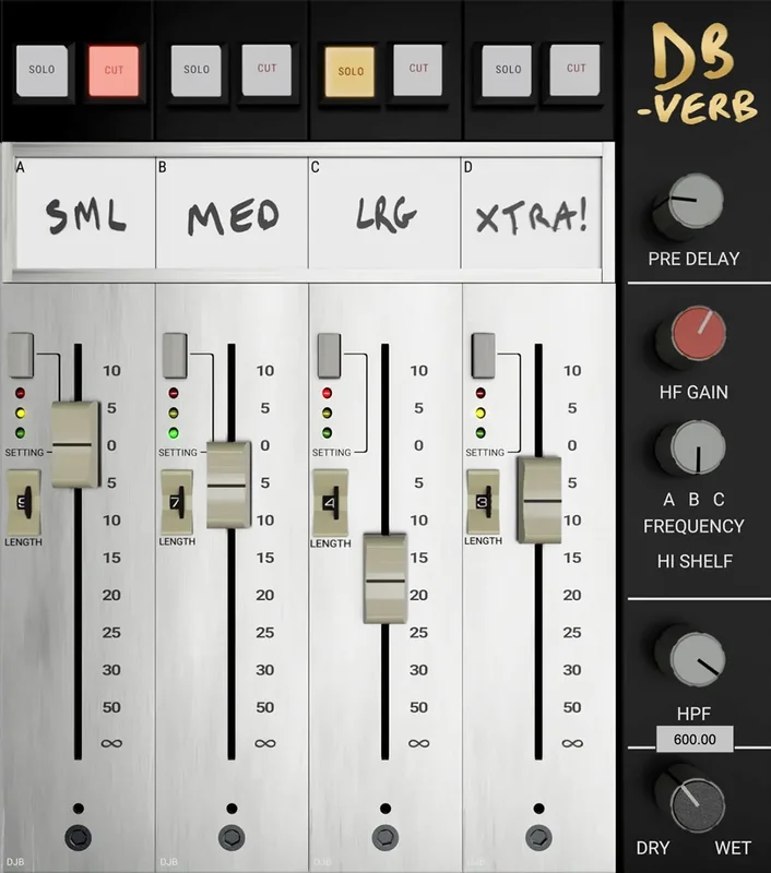Metric Halo x Make Believe Studios DB-Verb interface