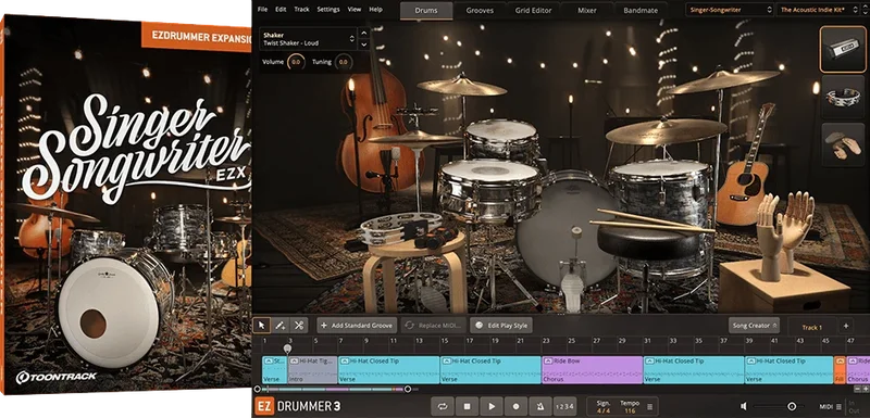 Toontrack EZX Singer-Songwriter interface