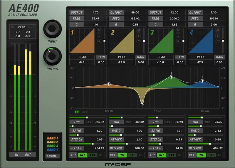 McDSP AE400 Active EQ Native v7 interface