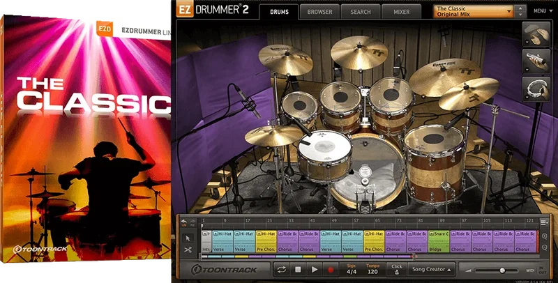 Toontrack EZX The Classic interface