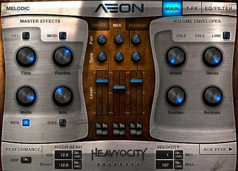 Heavyocity AEON Melodic interface