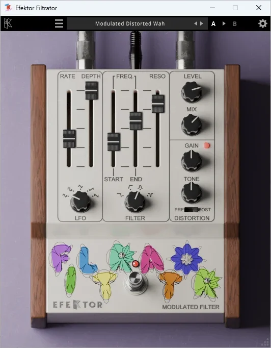 Kuassa Efektor Filtrator Modulated Filter interface