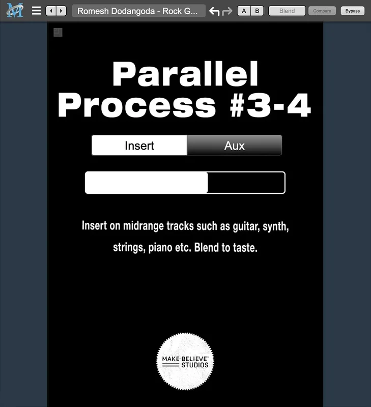 Metric Halo x Make Believe Studios Parallel Process #3-4 interface