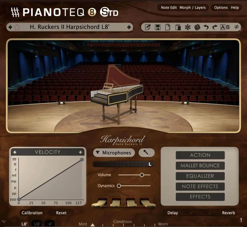 Modartt Pianoteq Instrument Pack: Harpsichord interface