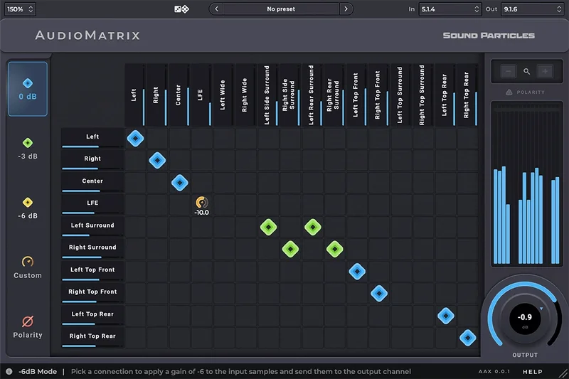 Sound Particles AudioMatrix [Education] interface