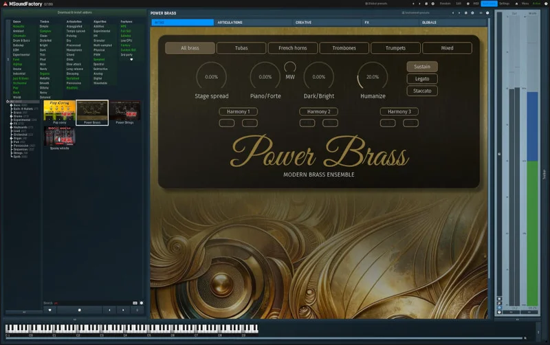 MeldaProduction PowerBrass interface