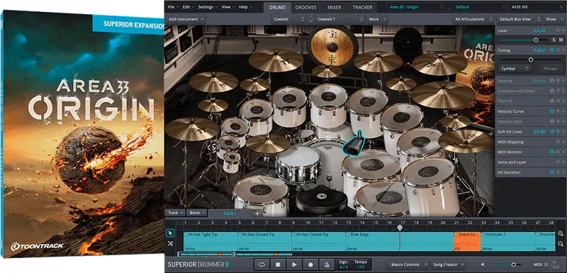 Toontrack SDX Area 33 - Origin interface