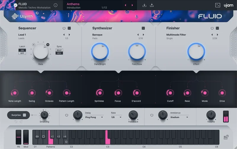 Ujam Usynth FLUID interface