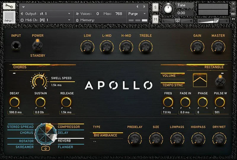 Vir2 Instruments Apollo: Cinematic Guitars interface