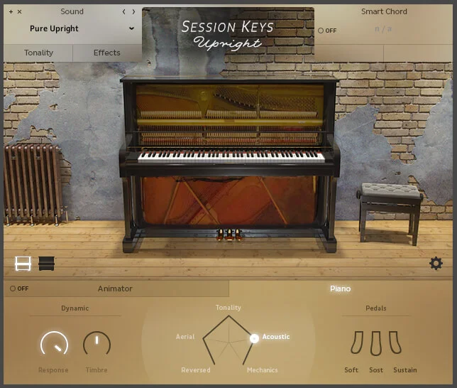 e-instruments Session Keys Upright interface