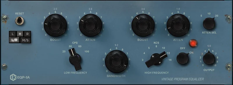 IK Multimedia EQP-1A Vintage Tube Program Equalizer interface