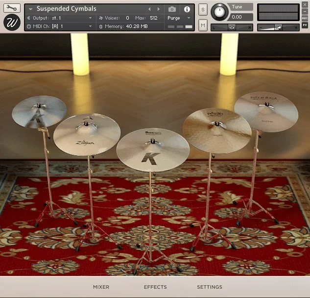 Wavesfactory Suspended Cymbals interface