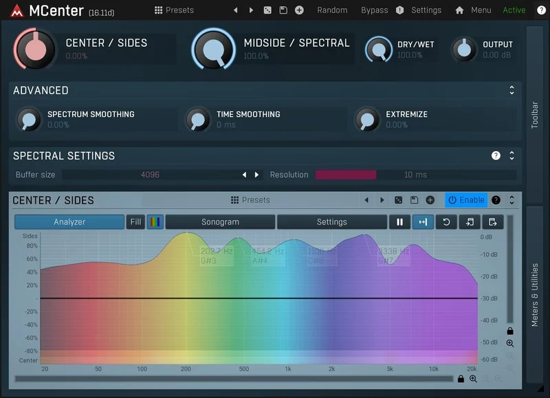MeldaProduction MCenter interface
