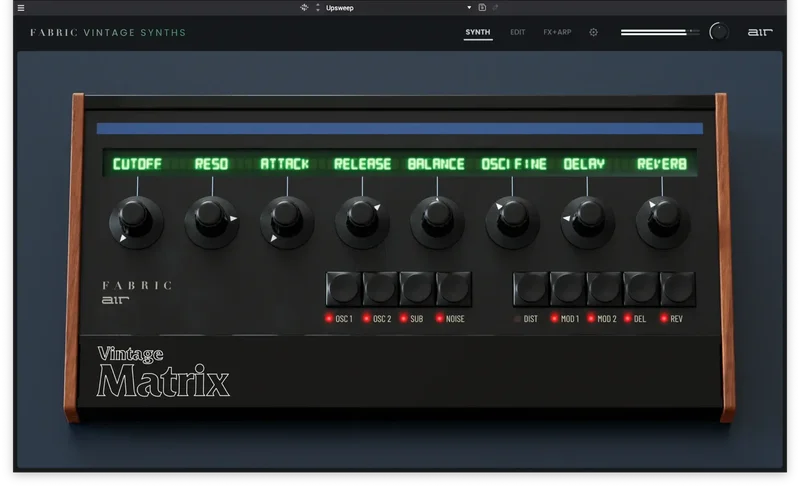 AIR Music Technology Fabric Vintage Matrix interface