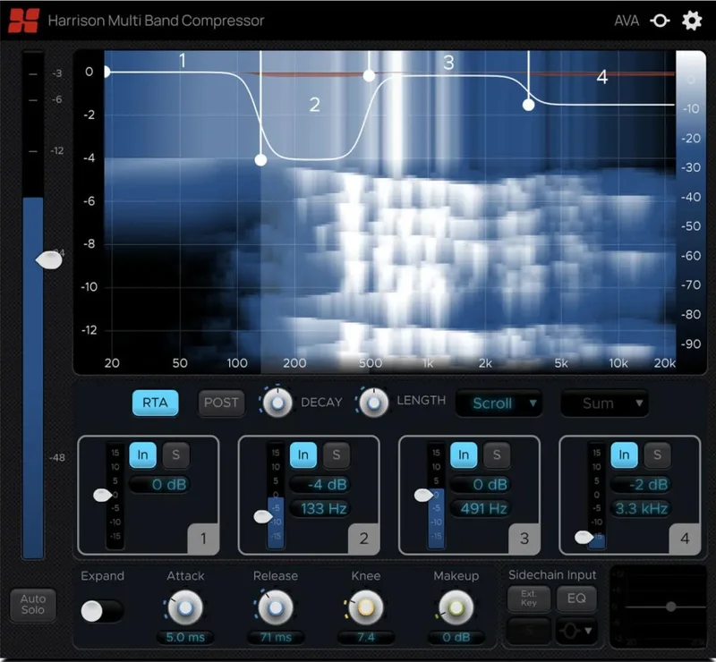 Harrison Multi-Band Compressor interface