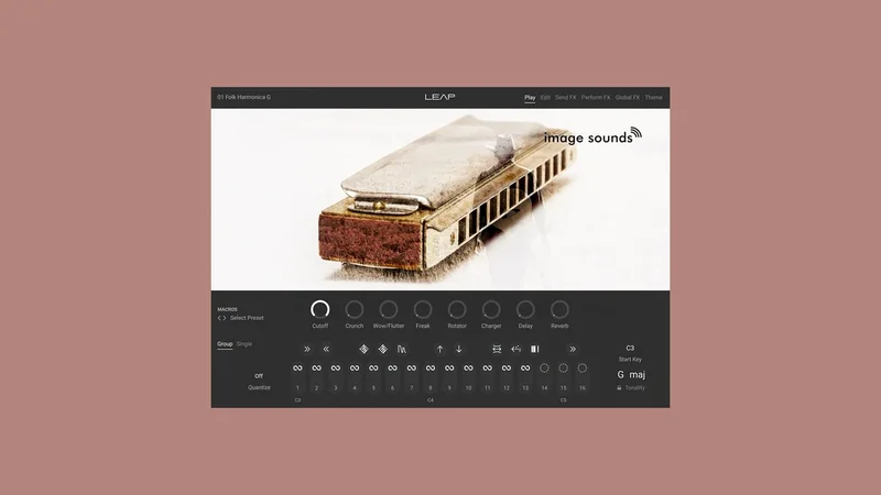 Image Sounds Folk Harmonica interface