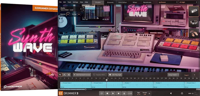 Toontrack EZX Synthwave interface