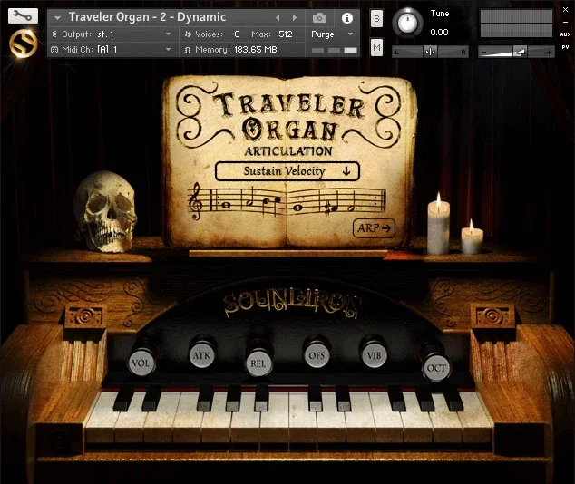 Soundiron Traveler Organ interface