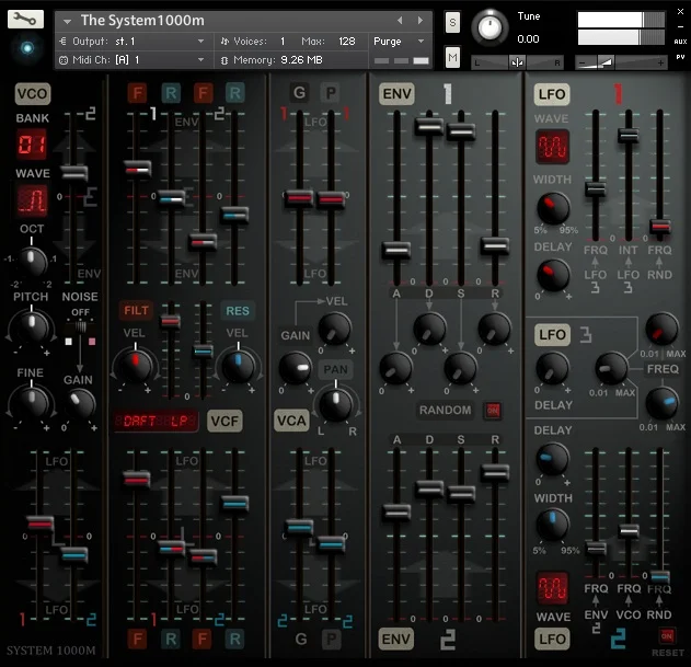 Tronsonic The System 1000M interface