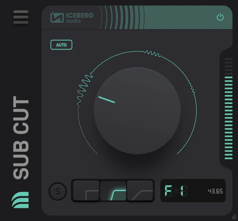 Iceberg Audio Sub Cut interface