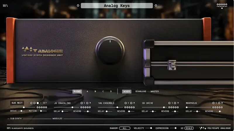 Karanyi Sounds Polyscape Analogue interface