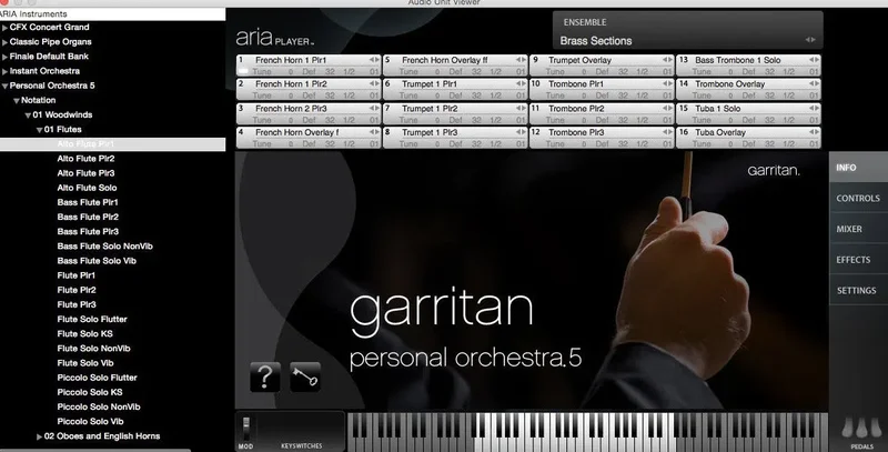 Garritan Personal Orchestra 5 interface