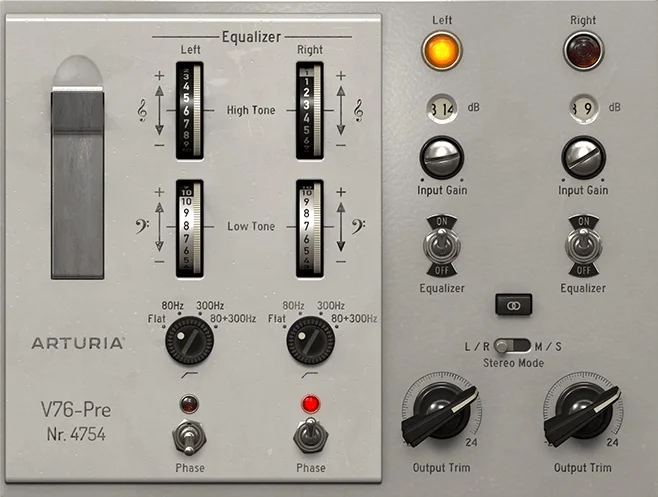 Arturia Pre V76 interface