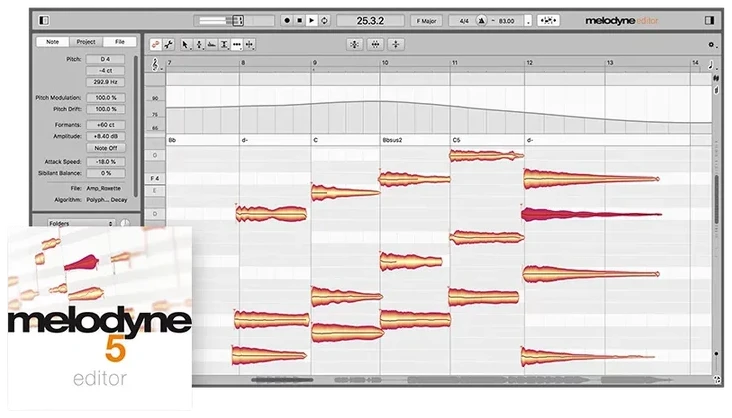 Celemony Melodyne 5 Editor Upgrade From Editor interface