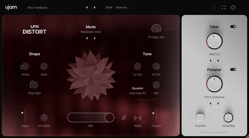 UJAM DISTORT interface