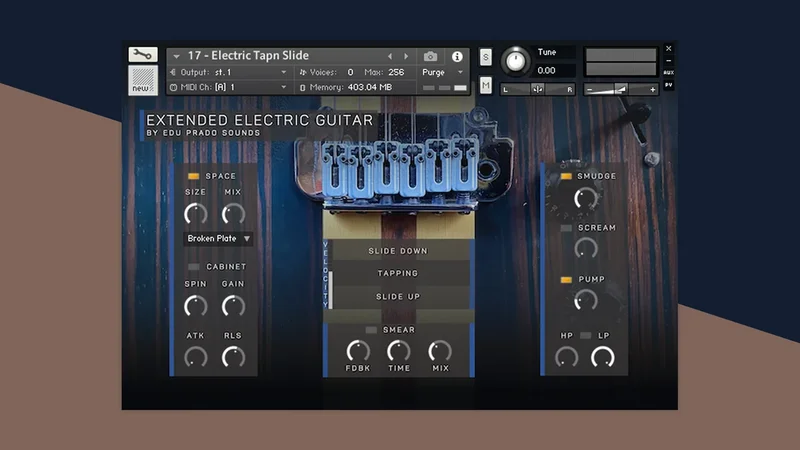 Edu Prado Sounds Extended Electric Guitar interface