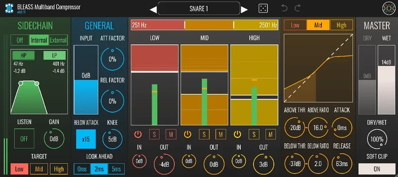BLEASS Multiband Compressor interface