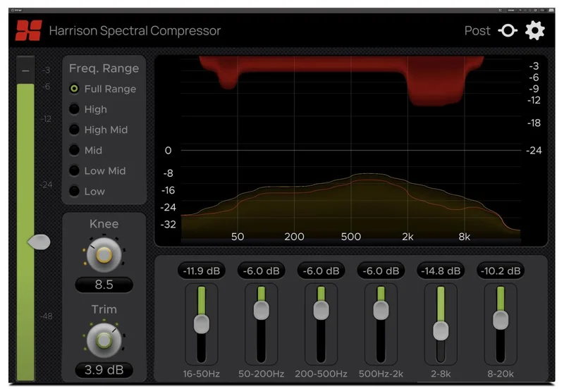 Harrison Consoles MPC Spectral Compressor interface