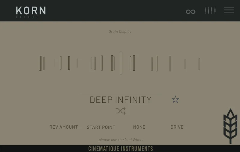 Cinematique Instruments Korn Deluxe interface