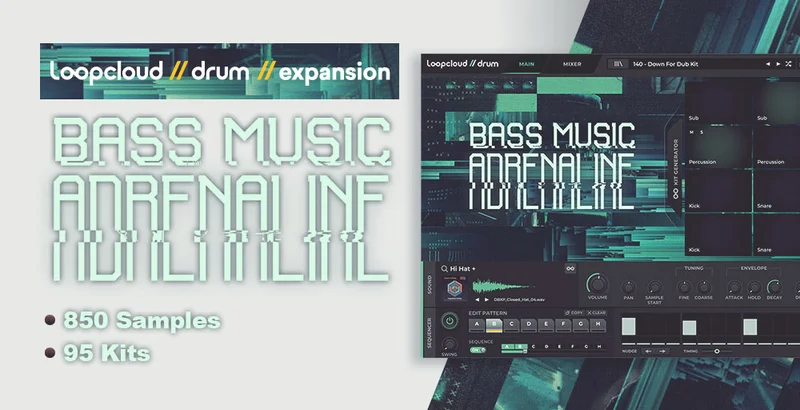 Loopcloud Loopcloud DRUM Expansion: Bass Music Adrenaline interface