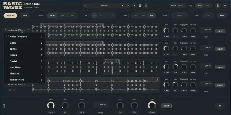 Basic Wavez Shake and Bake interface