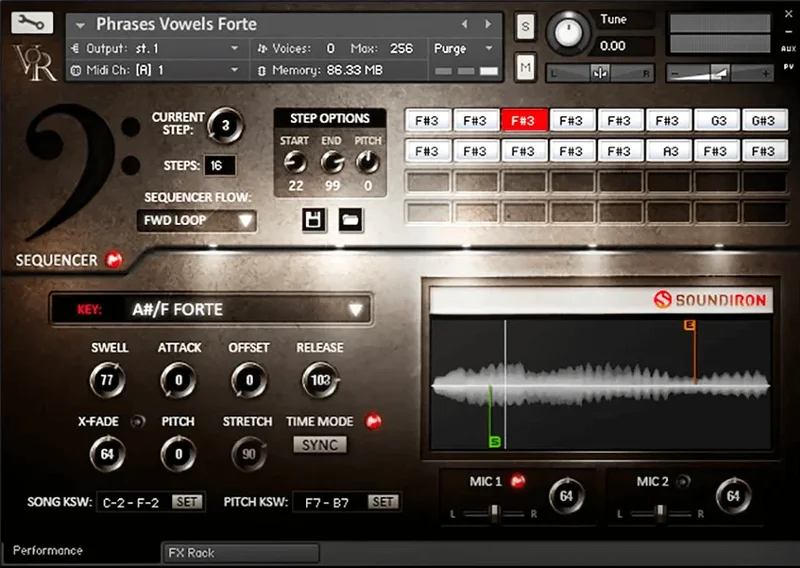 Soundiron Voices of Rapture: The Bass interface