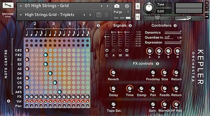 Spitfire Audio Kepler Orchestra interface