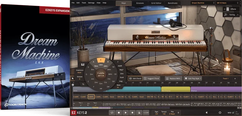 Toontrack EKX Dream Machine interface