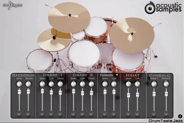 Acousticsamples DrumTasteJazz interface