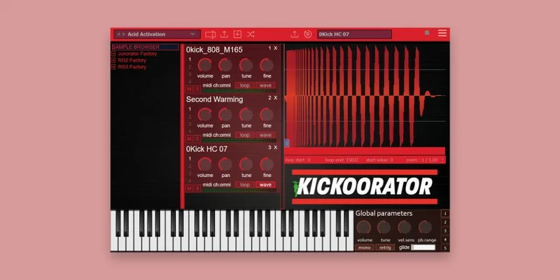 Audio Blast Kickoorator interface