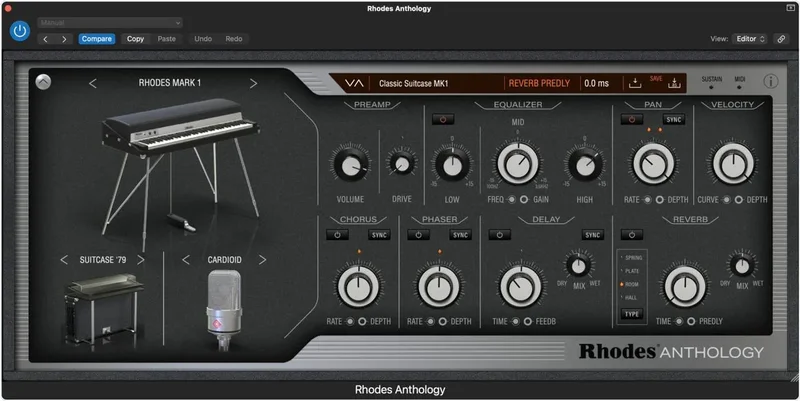 Rhodes Anthology interface