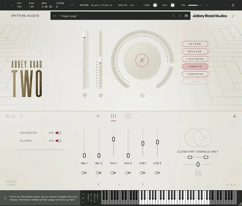 Spitfire Audio Abbey Road Two: Iconic Strings Professional interface