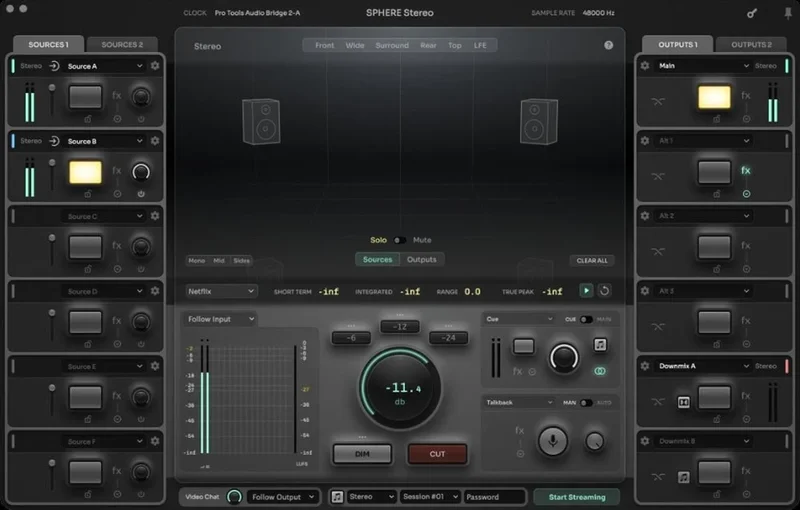 Ginger Audio Sphere Stereo interface