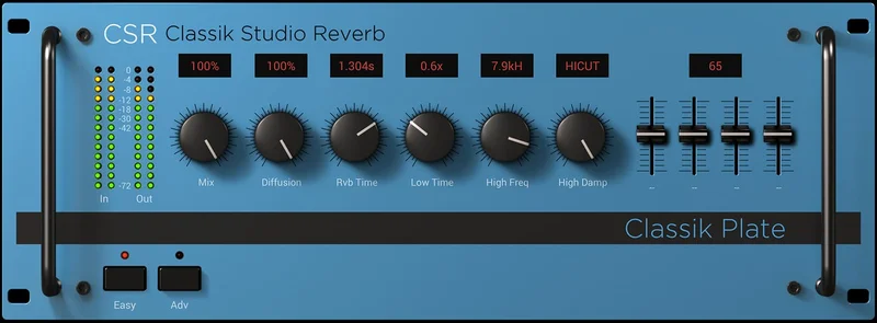 IK Multimedia CSR Plate Reverb interface