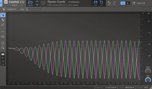 Kilohearts Carve EQ interface