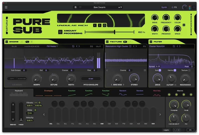 Arturia Pure Sub interface