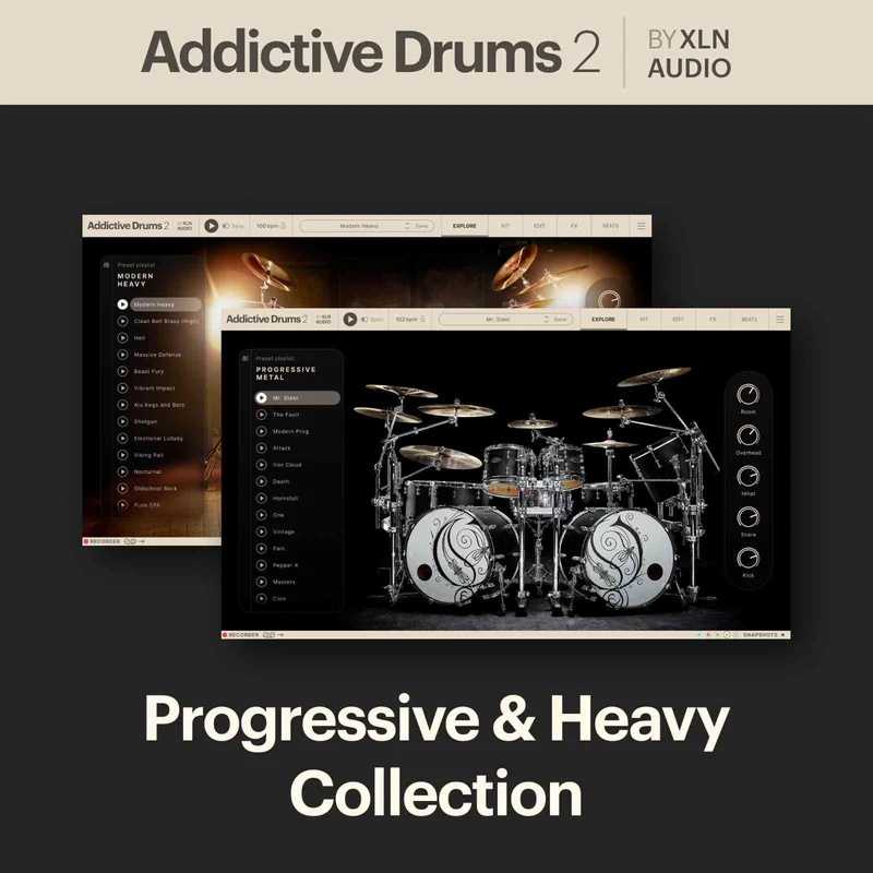 XLN Audio Progressive and Heavy Collection interface
